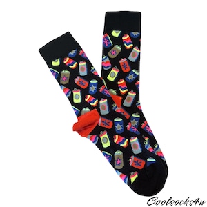 Colorful Can Cotton Crew Socks | Fun, Cute, Novelty | Stylish Gift |