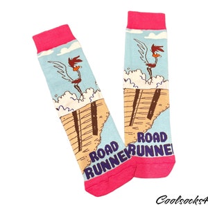 Road Runner Cartoon Character Cotton Crew Socks |  Fun, Stylish and Cute |