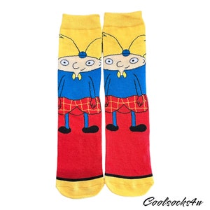 Retro Cartoon Character Crew Socks – Fun Cotton Socks – Unique Gift Idea