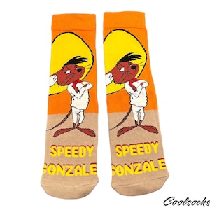Retro Zippy Mouse Cartoon Cotton Crew Socks Fun Vintage Unisex Gift