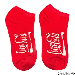 Meias Coca-Cola Cotton Fun & Cool Novelty Crew | Presentes exclusivos e casuais |