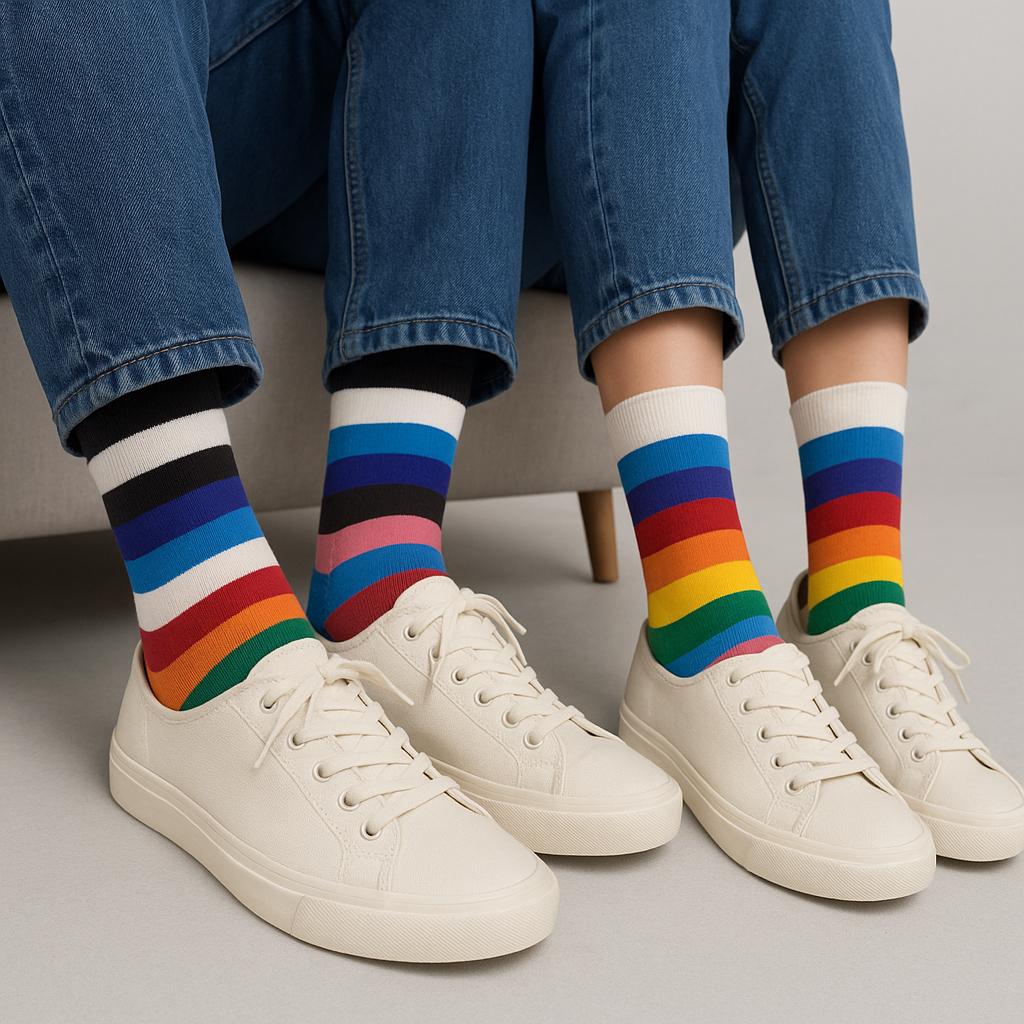 Rainbow Knee Socks For Women | Party Expert