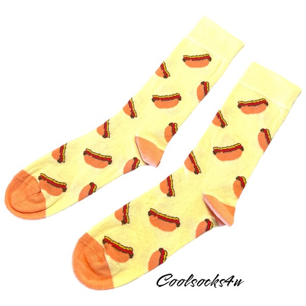 Hot Dog Pattern | Cozy Socks | Cool Socks | Funky Socks | Funny Socks | Christmas Socks |