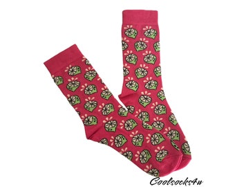 Pinke Limettenscheiben-Socken: Neuheit Baumwollsocken