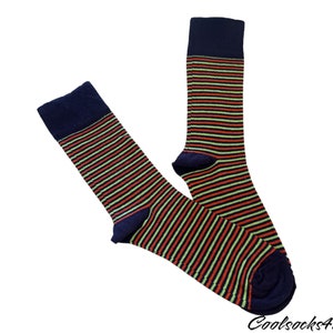 Colorful Stripe Cotton Crew Socks | Novelty, Cool and Cute |