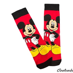 Mickey Mouse Cartoon Character Crew Socks | Cute, Stylish and Novelty |