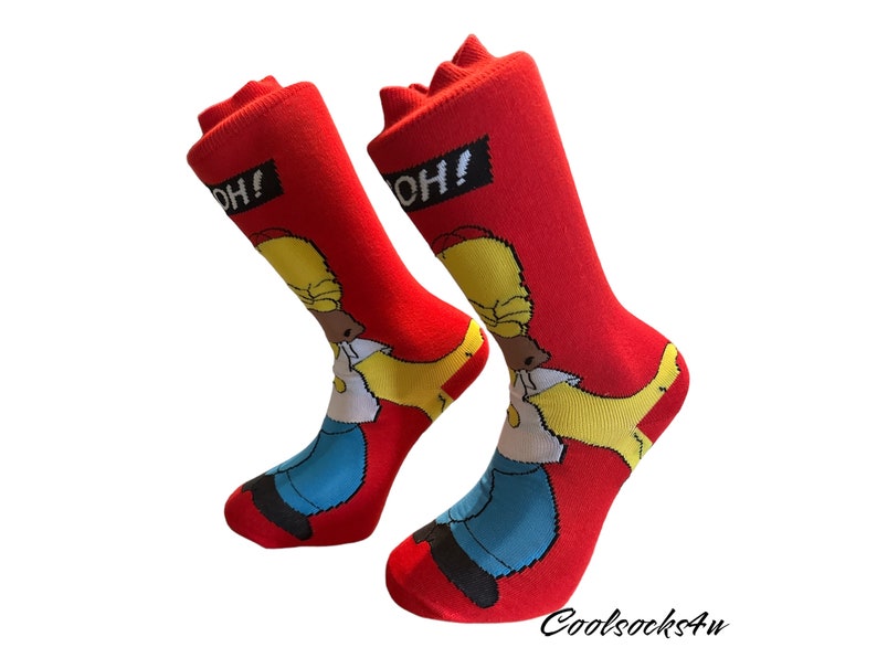 The Simpsons Homer Simpson Socks Cartoon Socks Cool Socks Funky Socks