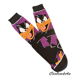 Sokken retro cartoon Duck Crew – Klassiek geanimeerd karakterontwerp – Leuk uniseks cadeau