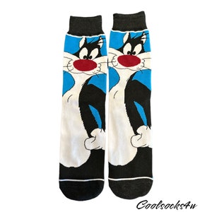 Sylvester the Cat Cartoon Character Crew Socks | Fun, Cute and Stylish |
