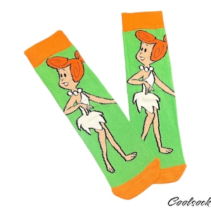 Wilma Flintstone The Flintstones Cartoon Character Crew Socks | Unique Novelty