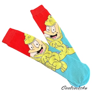 Tommy Pickles Cotton Crew Socks: 90s Cartoon Nostalgia