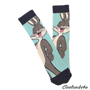Retro Cartoon Bunny Crew Socks – Classic Animated Character Design – Fun Unisex Gift