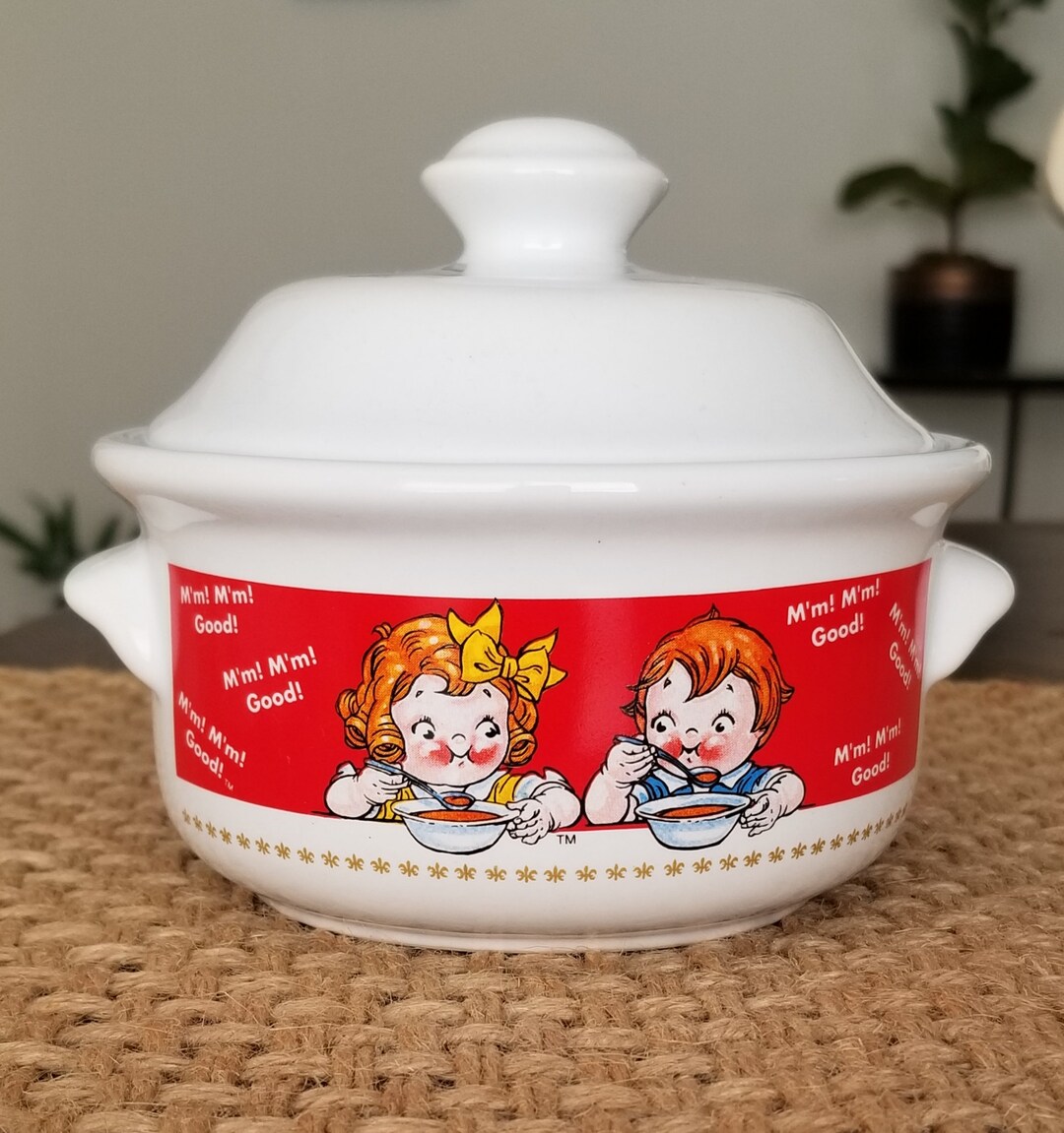 Vintage 1998 Campbells Soup/chili Bowl/crock Dish With Lid Etsy
