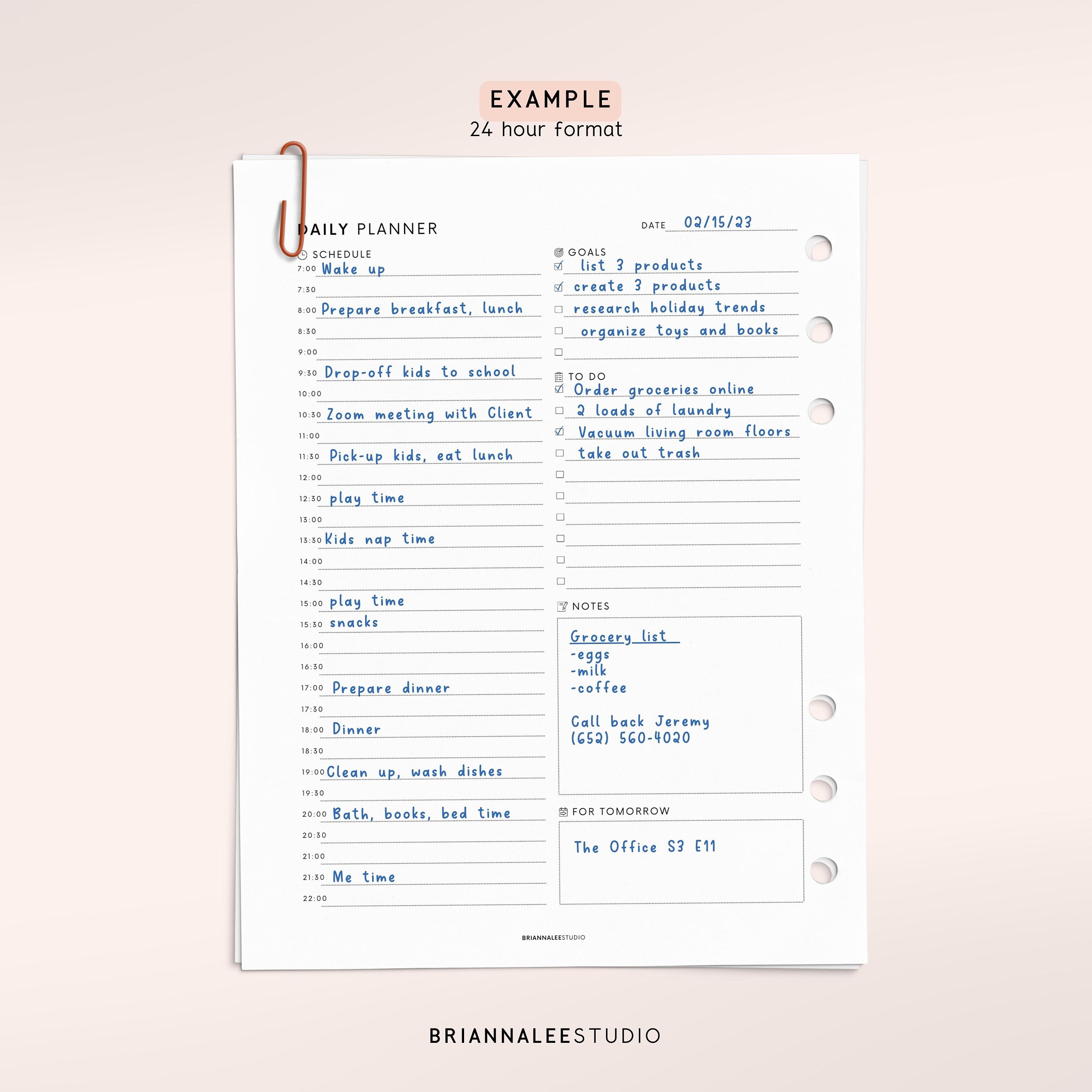 Printable Goodnotes Onenote Daily Planner Printable PDF 24 - Etsy