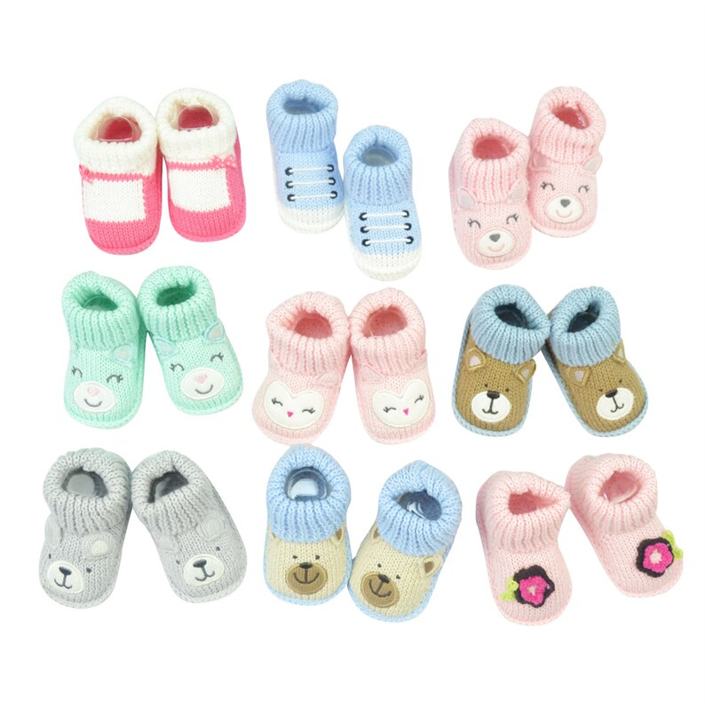 Newborn Booties, Knitted Slippers, Knit Baby Booties,unisex Baby Shoes