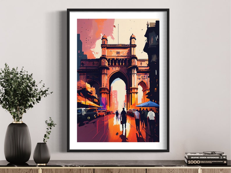 Modern City Painting Mumbai Wall Art City Wall Art Mumbai Wall Etsy