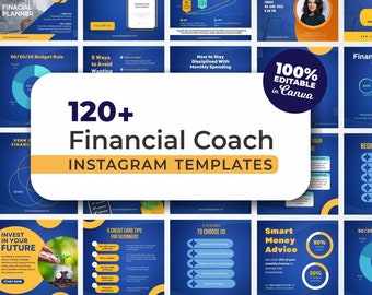 Financial advisor Instagram templates. Finance Posts and Stories Canva template with Real Content - For Consultants and Coaches