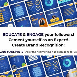 Financial Advisor Instagram Templates. Finance Posts and Stories Canva ...