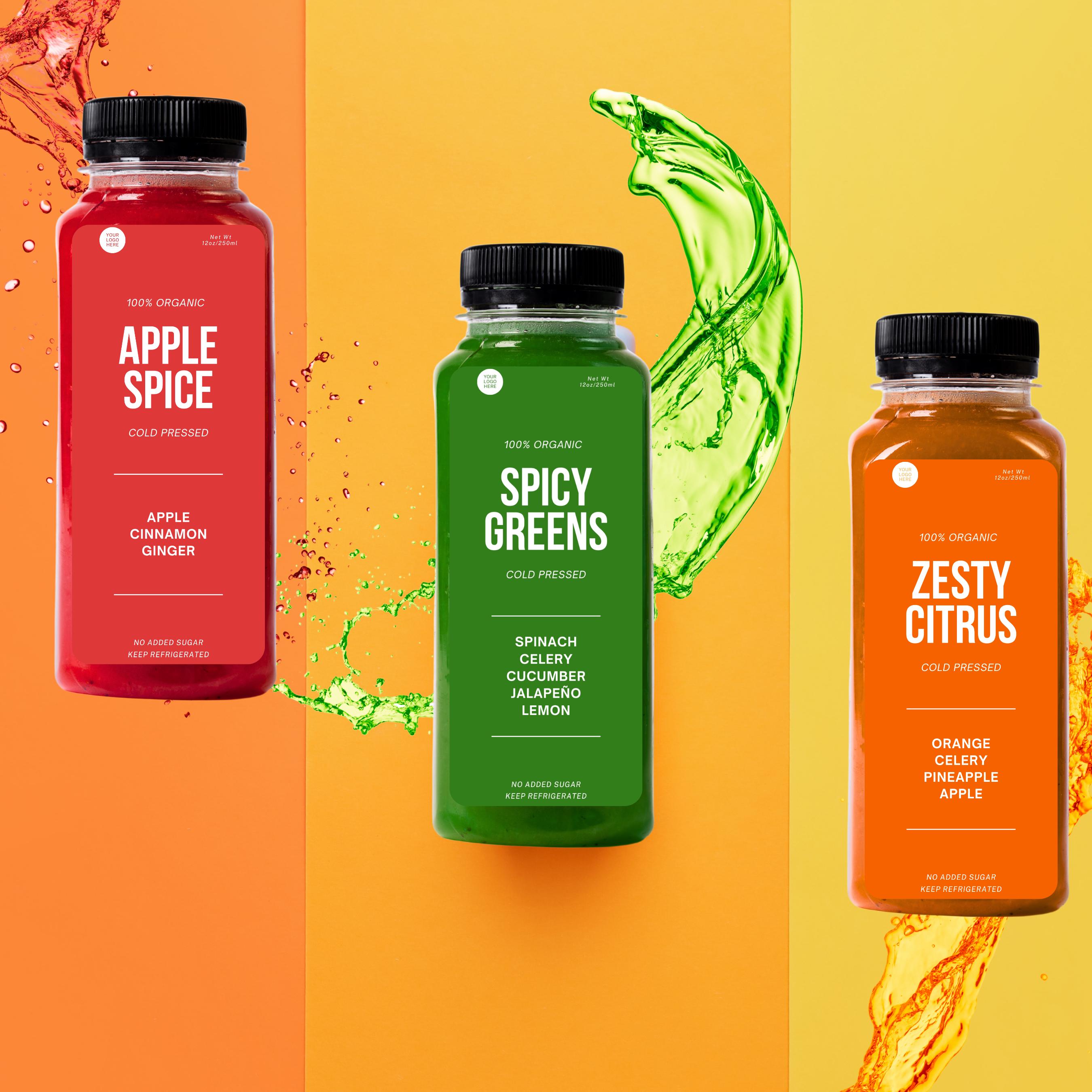 Editable Juice Labels: Canva DIY Template (digital Download) - Etsy