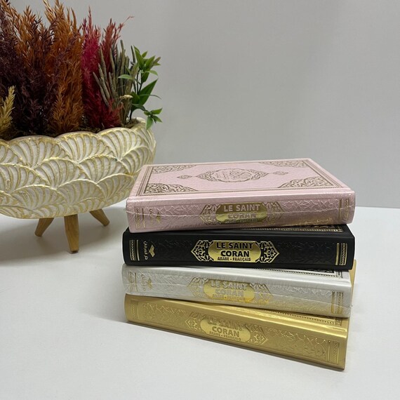 French Arabic Translated Quran | Quran Book in French | French Quran Set with taffeta prayer mat tasbeh | Le Saint Coran | Français Coran