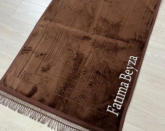 Personalisierter Gebetsteppich als Geschenk für Mama, islamisches Muttertagsgeschenkset