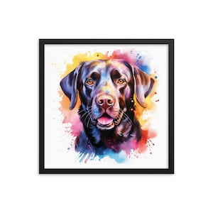 Watercolor Labrador Retriever Framed Poster