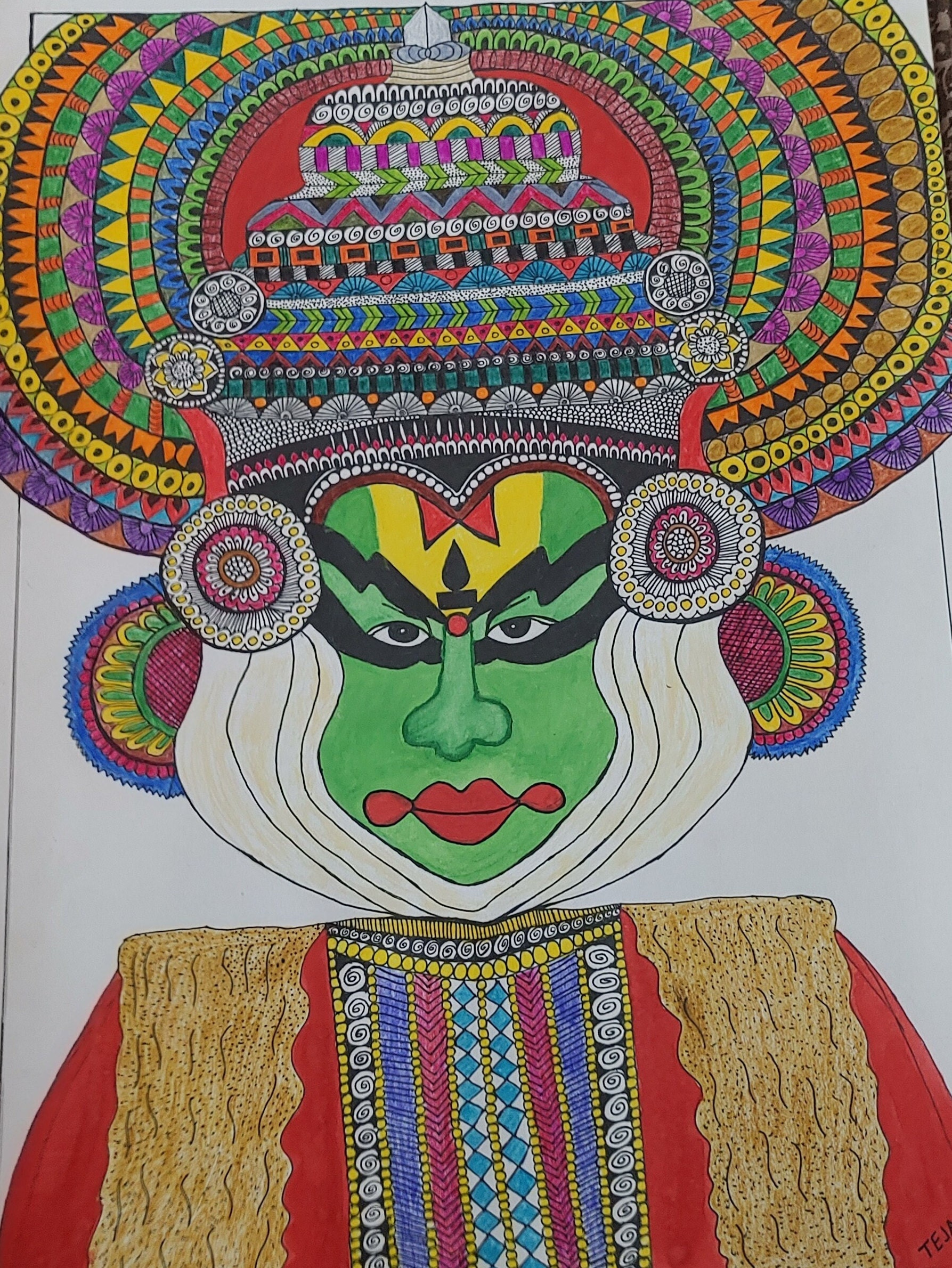 Pencil Drawing for Onam Festival