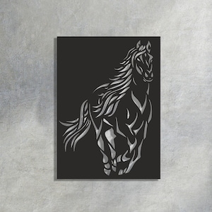 Horse wall art png ,dxf files.plasma cut file,wall art dxf,laser cut files,Glowforge files, Horse panel svg