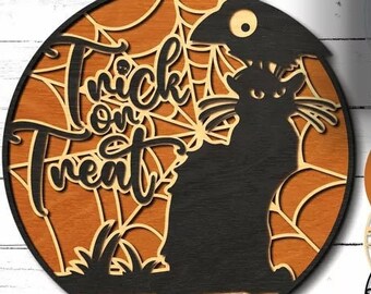 Multilayer Trick or Treat svg, Halloween svg, Trick or Treat  svg,  Halloween svg png | Cricut & Silhouette cut files, Laser Cut.