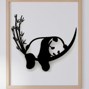 Panda Design Laser Cut Svg Dxf Files Wall Sticker Engraving Decal ...