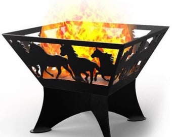 Laser Cut Fire Pit Design - Cheval - Compatible avec la découpe plasma - Fichiers numériques aux formats dxf, svg, ai, eps, téléchargement instantané