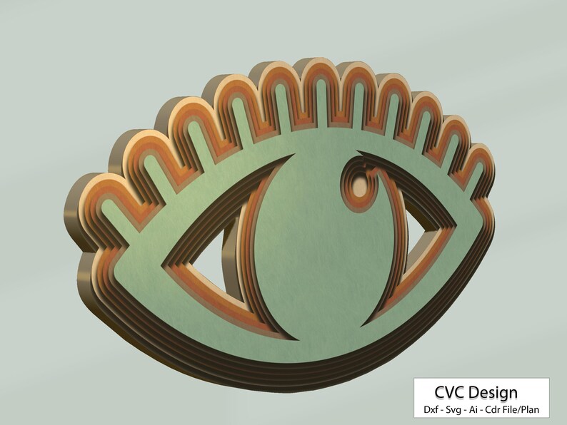 3D Eye SVG DXF 5 Layer - EYE Svg 3D Mandala Svg - Layered Mandala Svg ...