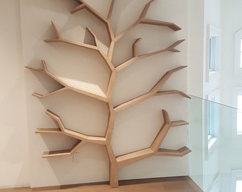 Étagère de livre d'arbre, porte-livre, arbre de support de livres, fichier vectoriel pour plasma laser cnc, DXF, fichier Pdf, décor de mur d'arbre, décor à la maison, coupe de vecteur de Cnc