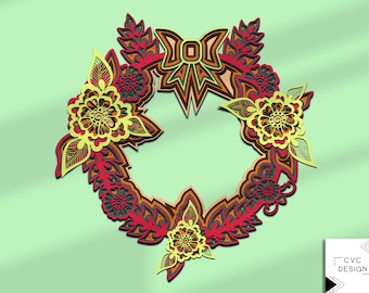 3D Mandala SVG Bundle Layered Mandala SVG, Multilayer Mandala Laser Cut Files, Circut Svg files, Mandala Wall hanging