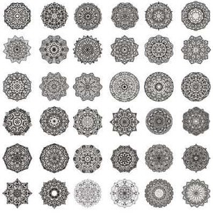 48 Mandala DXF-bundel, svg-bestanden voor cricut, CDR, mandala svg, mandala bloem svg, mandala gesneden bestand voor cricut silhouet, gemakkelijk knippen, mandala