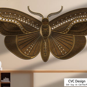 Multilayer File Butterfly mandala DXF files svg template for laser cutting and CNC Routing SVG Template, Eps, Ai Files, Instant Download