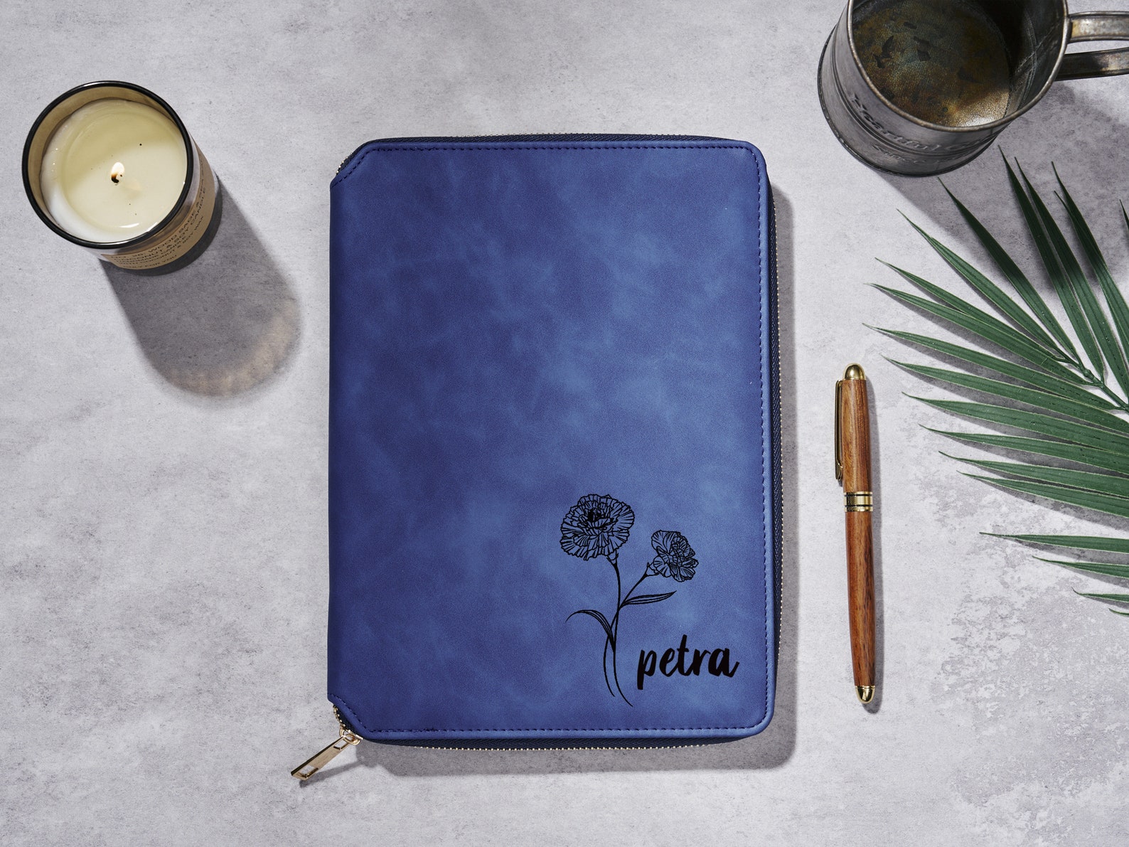 Personalized Leather Padfolio With Notepad Leather Portfolio Etsy