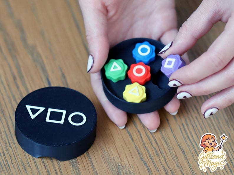 Juego De Gonggi Coreano – 5 Piedras Coloridas Con Caja De Almacenamiento, Juego Tradicional