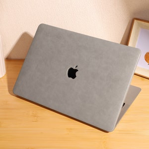 セメントグレーレザーハードカバー MacBook 13.6インチ M2 Air A2681 2022 13インチ Pro A2338 Macbook Pro 13 14 15 16 A2485 Air 13 12インチ ノートパソコンケース