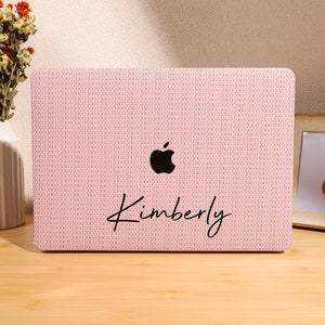 Milk Pink Weave Custom Protective Case for MacBook 13.6&quot; M2 Air A2681 2022 13&quot; Pro A2338 Macbook Pro 13 14 15 16 A2485 Air 13 12 inch Laptop