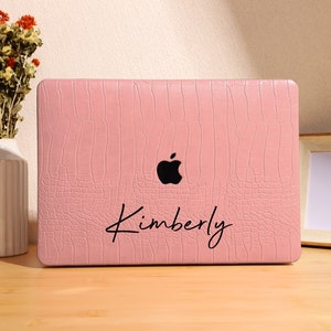 Pink Crocodile Print Custom Hard Case for MacBook 13.6&quot; M2 Air A2681 2022 13&quot; Pro A2338 Macbook Pro 13 14 15 16 A2485 Air 13 12 inch Laptop