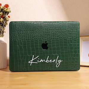 Jade Crocodile Print Custom Hard Case for MacBook 13.6&quot; M2 Air A2681 2022 13&quot; Pro A2338 Macbook Pro 13 14 15 16 A2485 Air 13 12 inch Laptop
