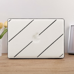 Creamy White Leather Protective Cover for MacBook 13.6&quot; M2 Air A2681 2022 13&quot; Pro A2338 Macbook Pro 13 14 15 16 A2485 Air 13 12 inch Laptop