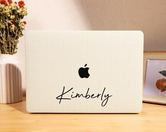 Funda protectora personalizada con patrón de tejido de perlas para MacBook 13,6" M2 Air A2681 2022 13" Pro A2338 MacBook Pro 13 14 15 16 A2485 Air 13 12 Laptop