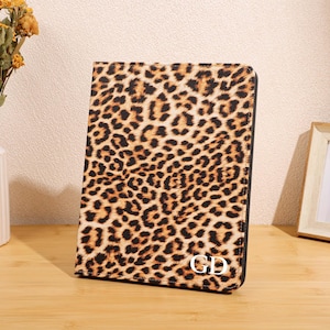 Vintage Leopard Pattern Leather iPad Case for iPad Pro 13&quot; 11” 2024 Air 6 iPad 10th 10.9&quot; iPad Pro 12.9&#39;&#39; iPad Mini 7 5 6 Case