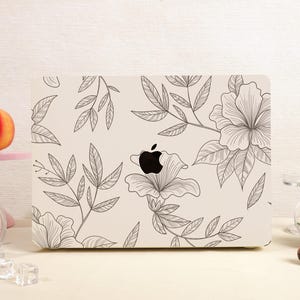 Flower Sketch MacBook Case for MacBook Air 13.6&quot; M2 Pro A2338, Macbook Pro 16 15 14 13 inch Air 15 13 12 inch MacBook M3 M1 Laptop Cover