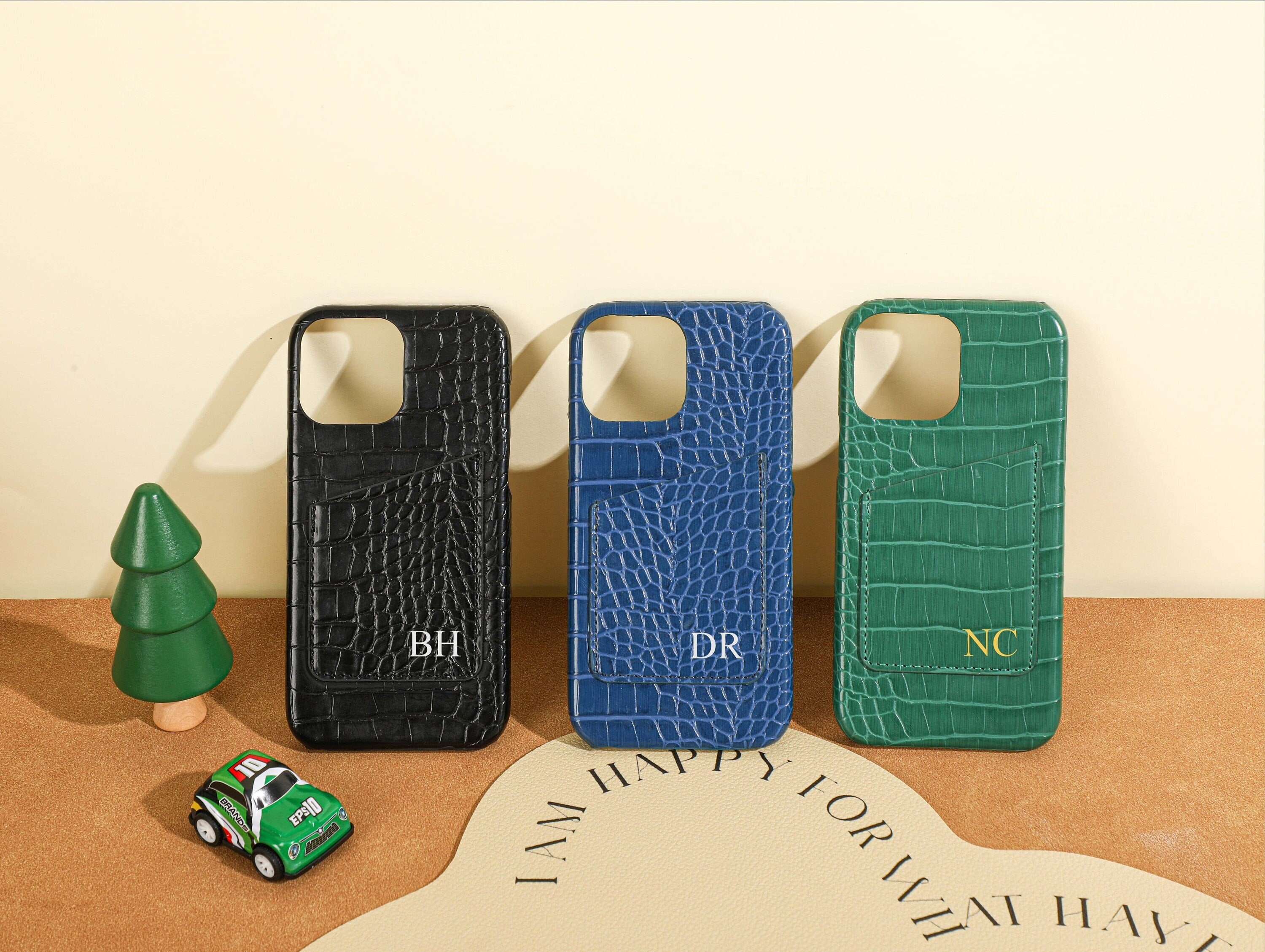 [EENK] / ☆ Phone Case Liney / Croco Navy Phone Case Liney Croco Navy : EENK SHOP