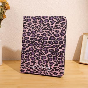 Leopard Print Leather iPad Case for iPad Pro 13&quot; 11” 2024 Air 6 iPad 10th 10.9&quot; iPad Pro 12.9&#39;&#39; iPad Mini 7 5 6 Case,Personalized iPad Cover