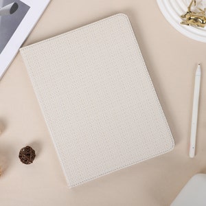 Pearl Weave Personalized iPad case with Pen Holder for iPad Air 4/5,iPad 10/9/8,iPad 10.2&quot;/10.5&quot;/10.9&#39;&#39;/11&quot;/12.9,iPad Pro 2022/2021 Cover