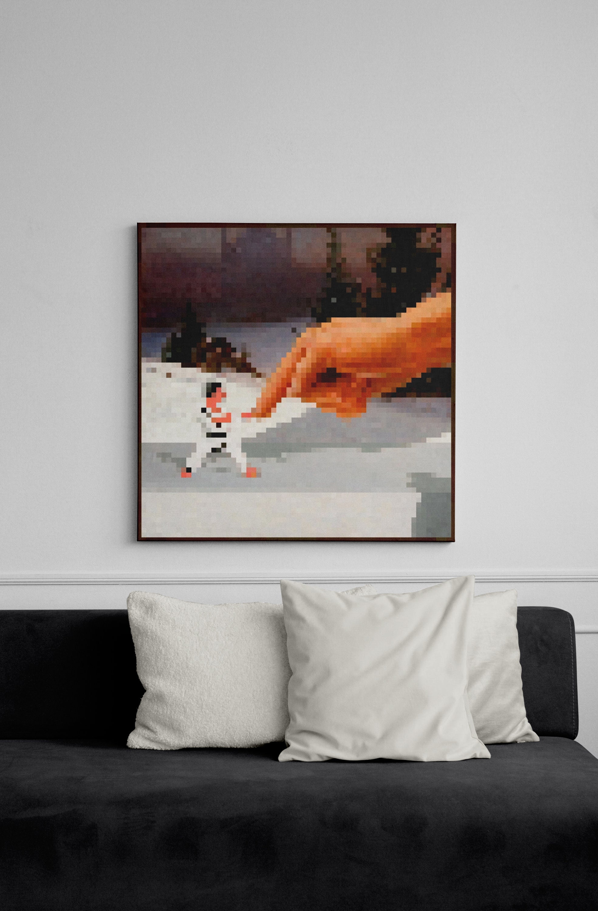 Minecraft Karate Pointer Painting Real Life Reproduction Printed Canvas